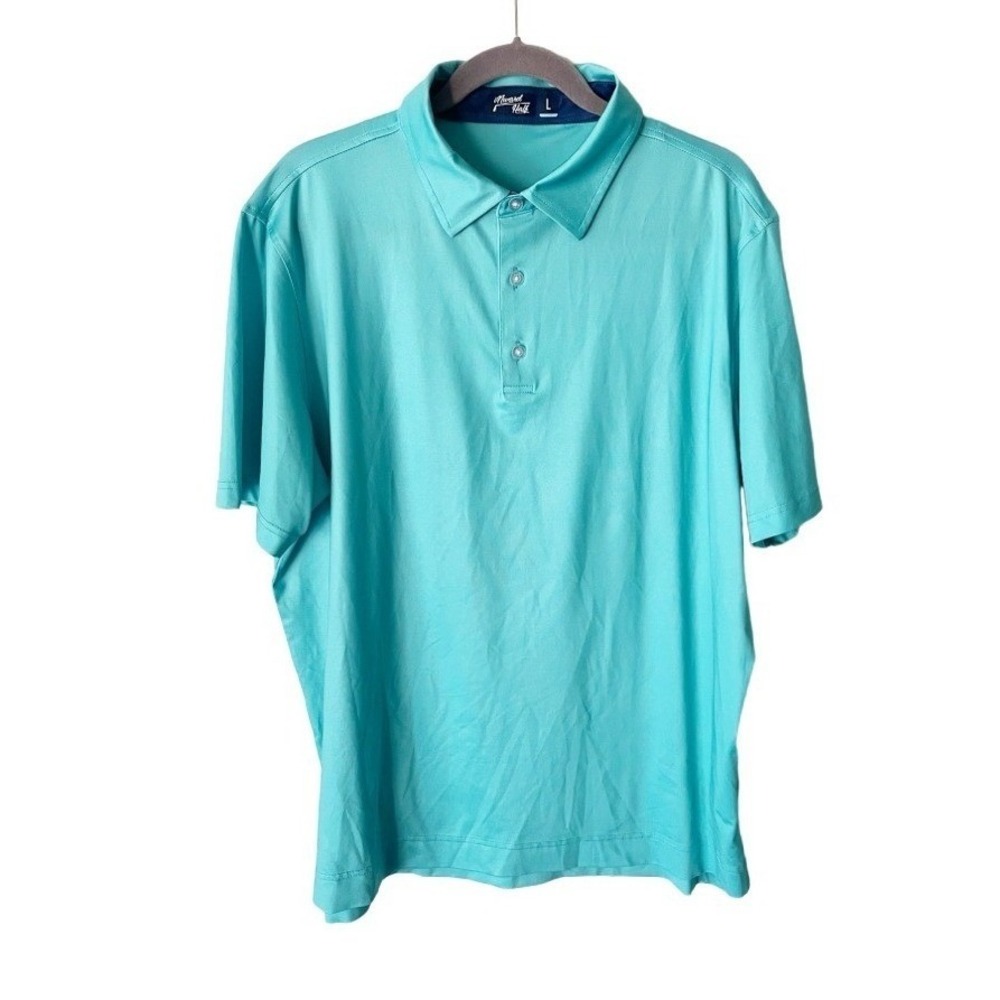 Inward Half Turqoise Performance Golf Polo Shirt Size Large Office‎ Activewear